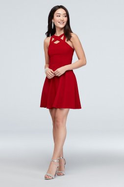 Cutout Neckline Racerback Dress with Pockets Speechless D74484GKW