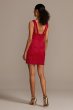 Sleeveless Short Deep-V Bodycon Glitter Lace Dress Speechless D80461H852