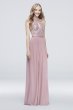 High-Neck Sequin and Mesh Gown with Keyhole DB Studio DS270021