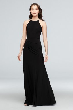 Jersey High Neck Dress with Crystal Straps DB Studio DS270050