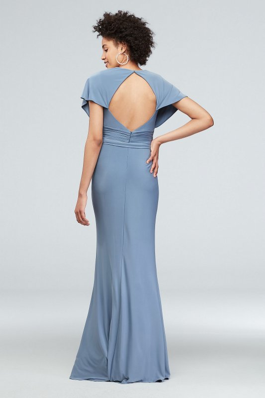 Jersey Flutter Sleeve Dress with Ruched Waistline DB Studio DS270053