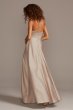 High-Neck Satin A-Line Bridesmaid Dress David's Bridal F20132