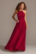 High-Neck Satin A-Line Bridesmaid Dress David's Bridal F20132