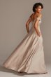 Off-the-Shoulder Satin A-Line Bridesmaid Dress David's Bridal F20134