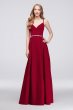 Faille Bridesmaid Ball Gown with Jewel Sash Oleg Cassini OC290020