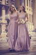 Appliqued Illusion Faille Bridesmaid Dress Oleg Cassini OC290023