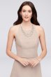 Crystal Necklace Faille A-Line Bridesmaid Dress Oleg Cassini OC290034