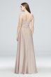 High-Neck Satin Crepe Bridesmaid Dress Oleg Cassini OC290060