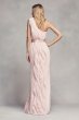 Long One-Shoulder Bridesmaid Dress with Ruffles White by Vera Wang VW360274