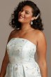 Strapless Foil Print Ballgown Plus Size Dress Speechless W44871R71