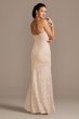 Corded Metallic Lace Cross Back Mermaid Gown David's Bridal WBM1856