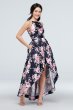 High-Low Floral Mikado Ball Gown with Pockets Speechless X39851Q68