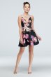 Mikado Floral V-Neck Asymmetric Hem Skater Dress Speechless X41211DQ22