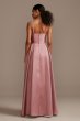 Satin Ball Gown with Deep-V Illusion Mesh Inset Speechless X41381QG5