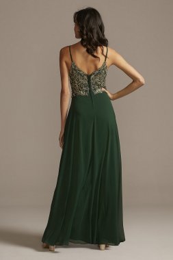 Corded Lace Back Dress with Chiffon Overlay Speechless X42931DCA7