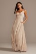 Glitter Knit Spaghetti Strap Gown with Pockets Speechless X43351DJ735