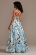 Foil Print Spaghetti Strap Mikado Ball Gown Speechless X44261QA54