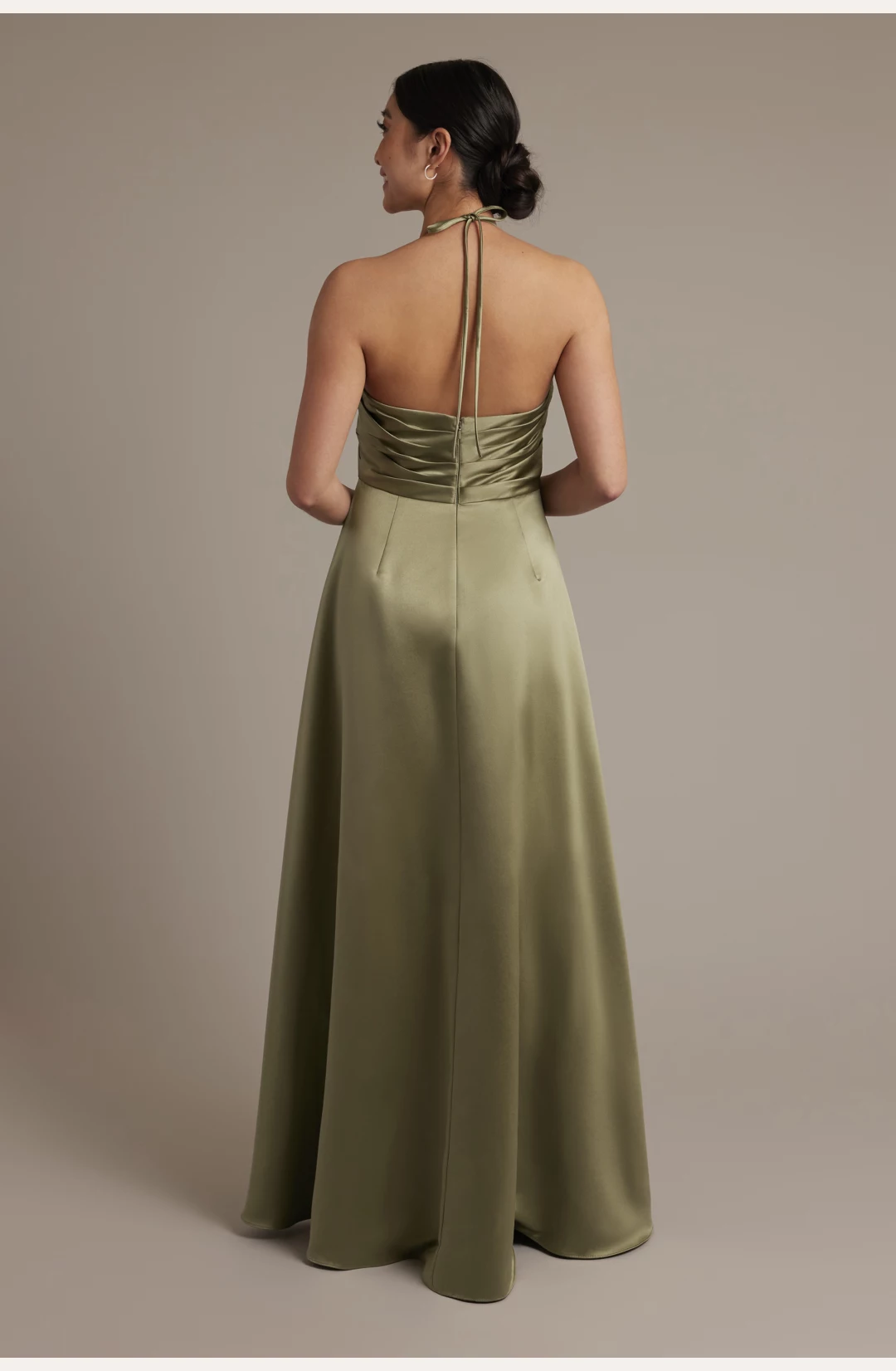 Satin Crisscross Bodice Ball Gown Bridesmaid Dress STYLE# F20699