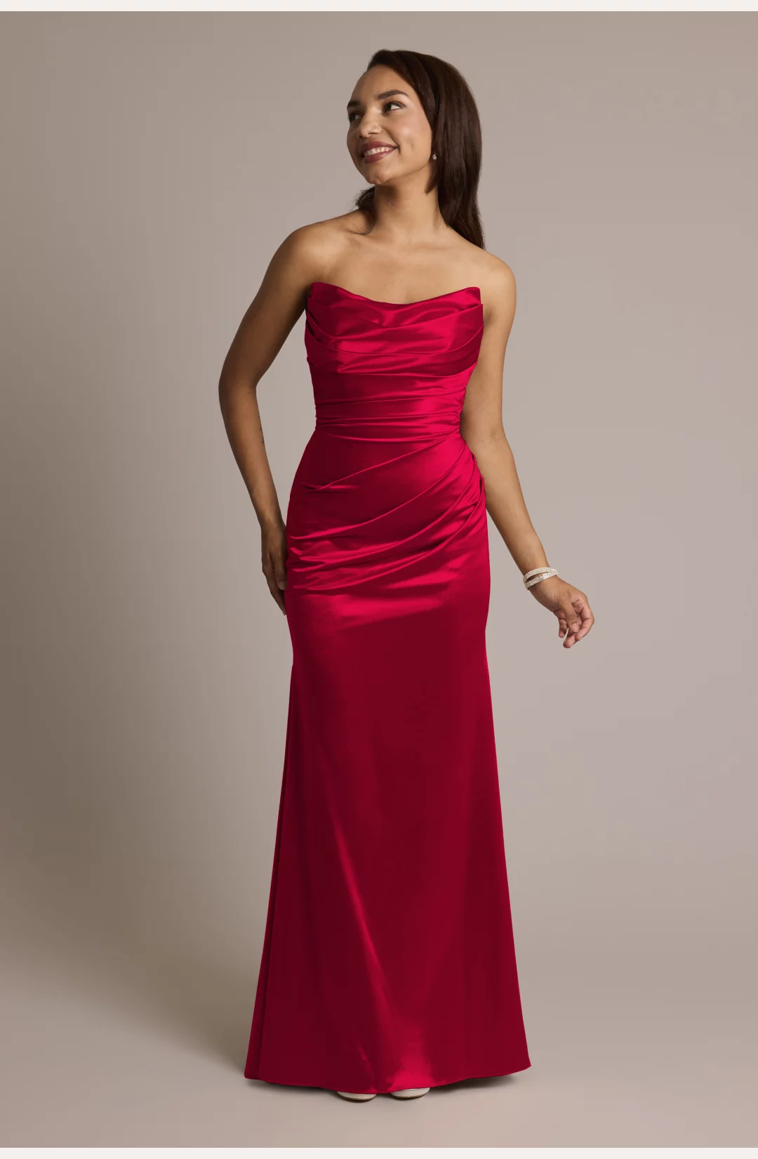 Sculpting Satin Strapless Mermaid Dress STYLE# GS290208