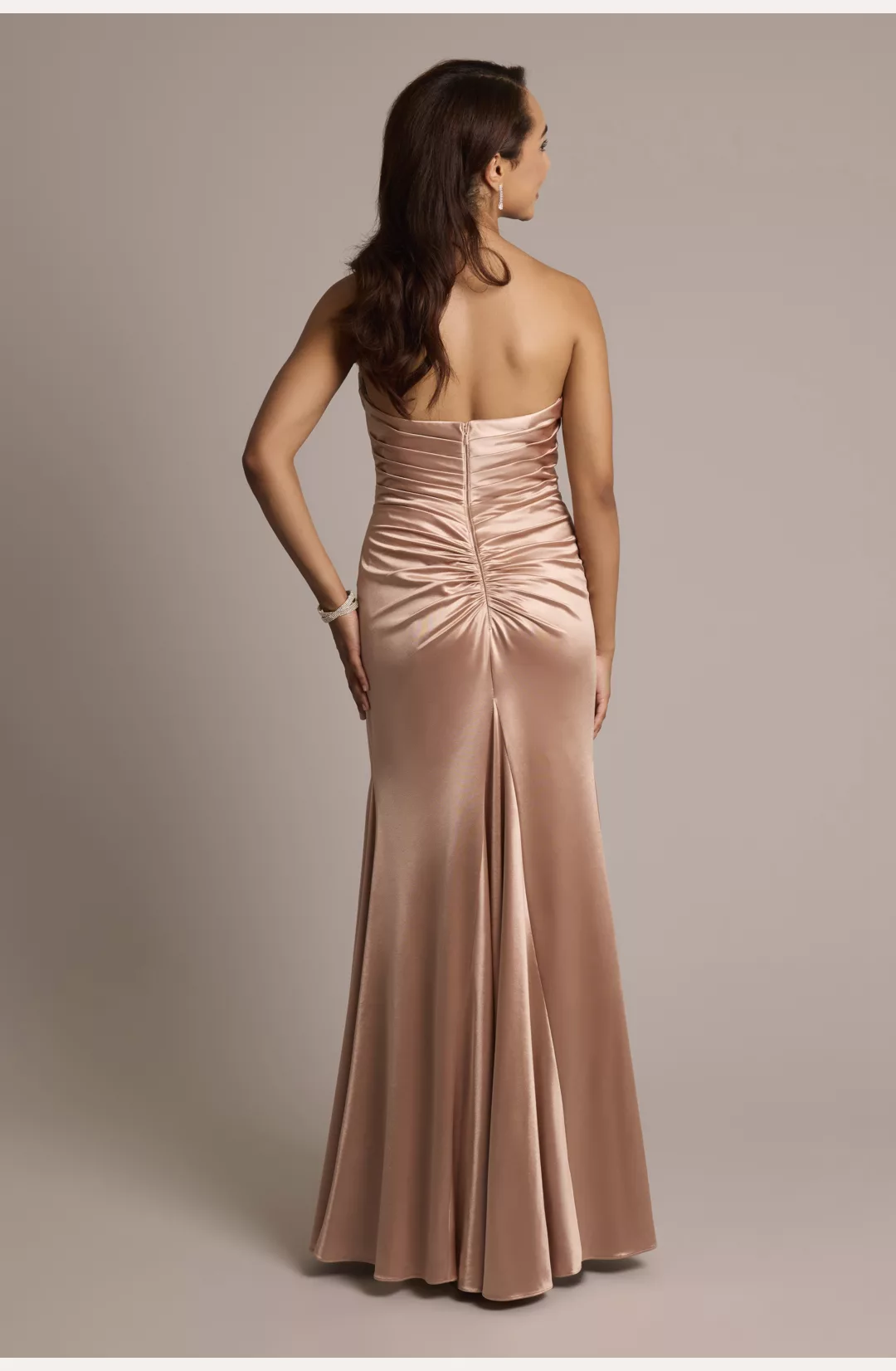 Sculpting Satin Strapless Mermaid Dress STYLE# GS290208