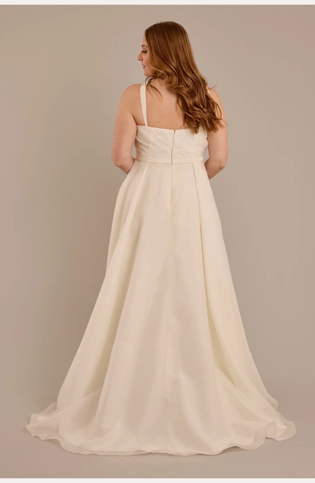 Organza Scoop Neck A-Line Wedding Dress STYLE# SDWG1209