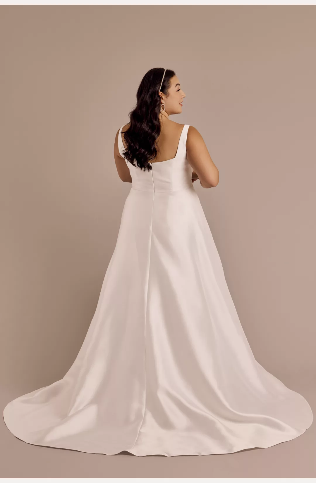 Square Neck Tank Mikado Ball Gown Wedding Dress STYLE# SDWG1222