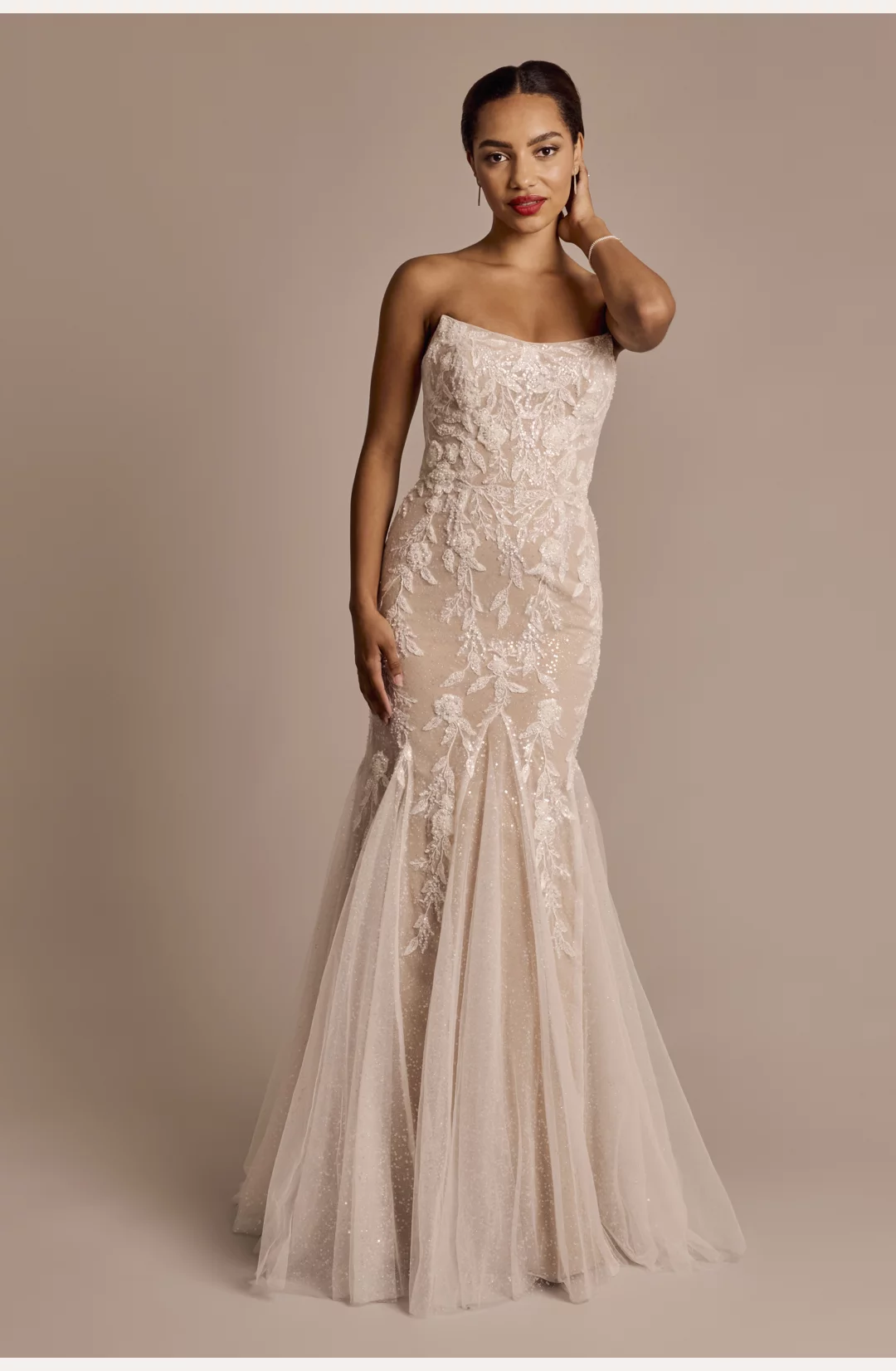 Scoop Neck Strapless Mermaid Wedding Dress STYLE# SWG1007