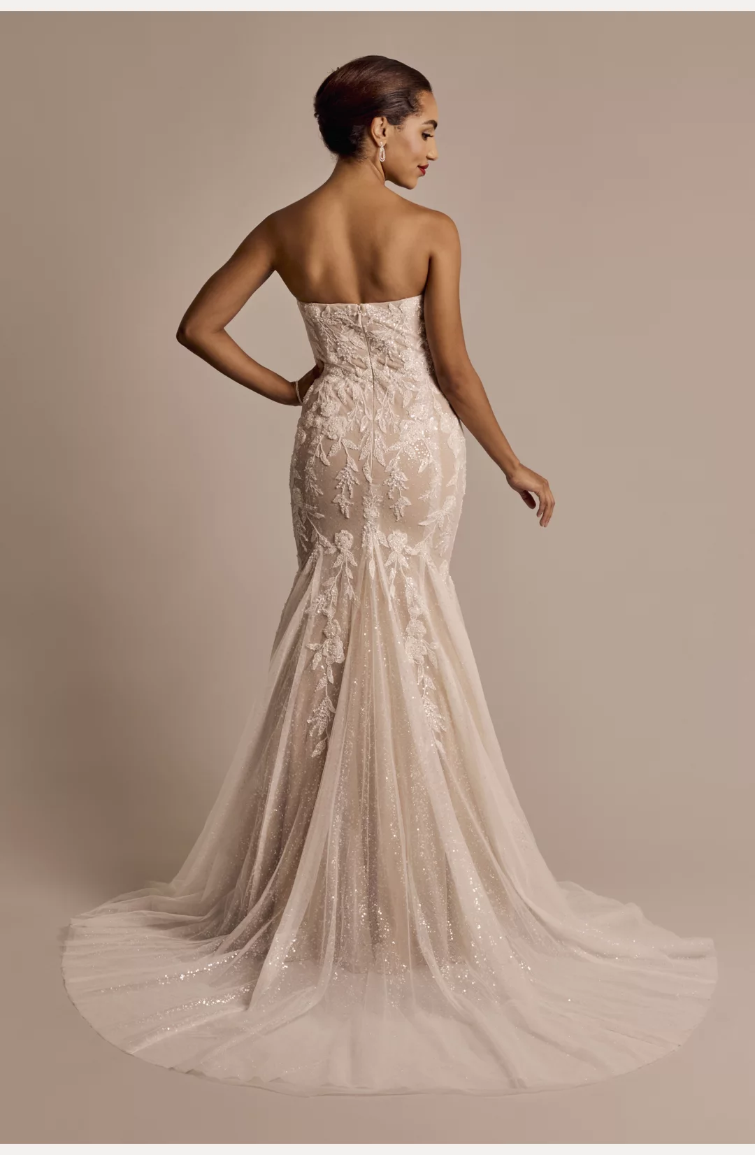 Scoop Neck Strapless Mermaid Wedding Dress STYLE# SWG1007