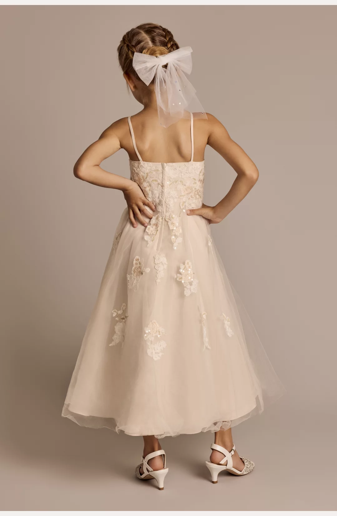 Embroidered Applique Ball Gown Flower Girl Dress STYLE# WG1490